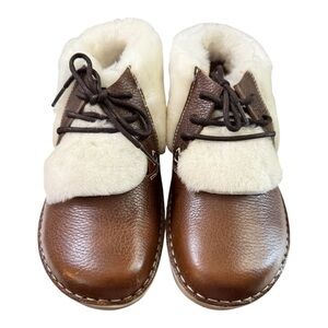 Birkenstock Memphis High Boots Brown Shearling Size 41 (US 10)